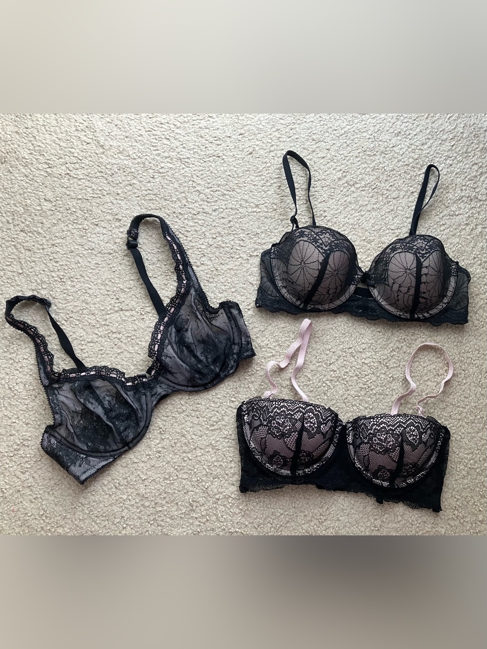 FOREVER 21 🎀 beautiful sultry lace & push up bras 🖤
